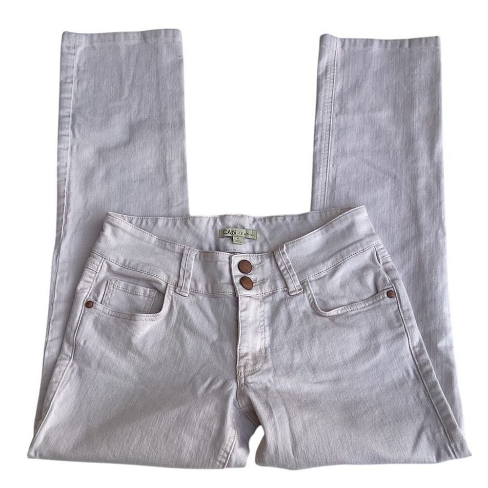 CAbi Women's Size 6 Light Purple Straight Denim Jeans 5-Pocket